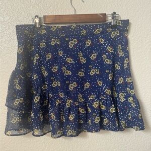 Bongo blue floral skirt